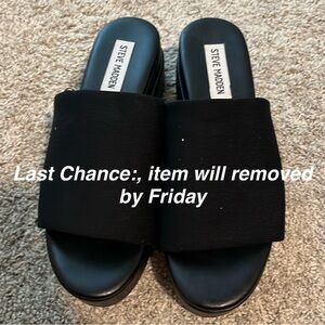 Steve madden slip on platform sandals 7.5